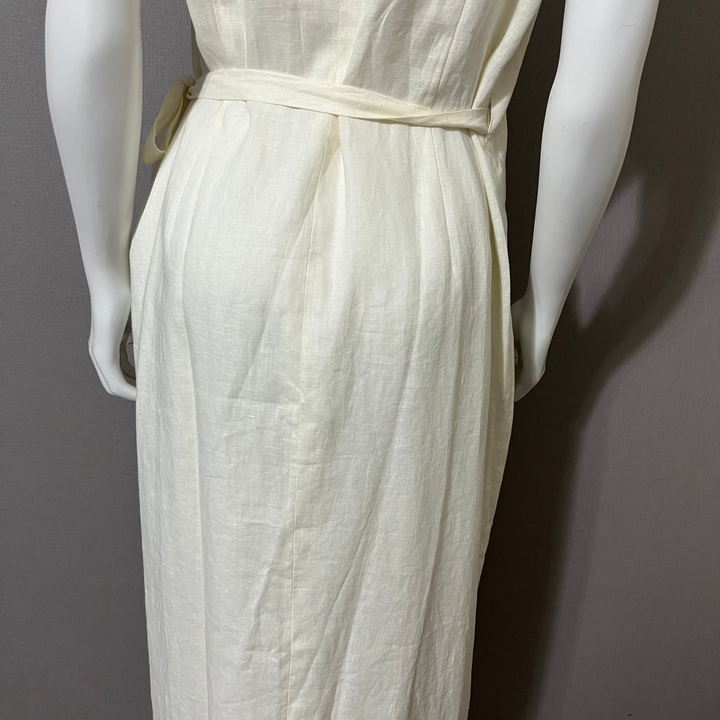 Linen Cream Style & Co Maxi Wrap Dress Sz-12