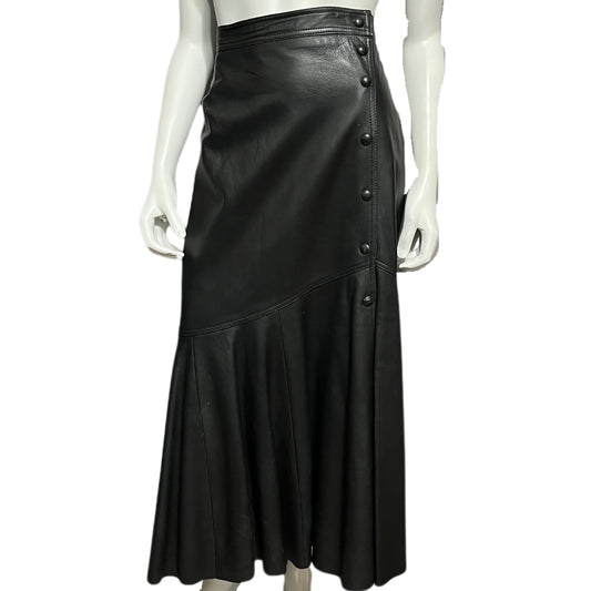 Demir Black Leather Made In Turkey Skirt Size Medium