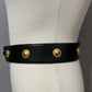 Vintage Escada Black/Gold Leather Belt Sz-40