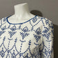 Sundance White | Blue Eyelet Scalloped Hem Top Sz-Large