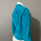 Vintage Yvonne & Marie Turquoise Suede Leather Jacket Sz-4