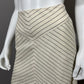 Lauren Ralph Lauren Cream | Stripe Fit & Flare Linen Skirt Sz-12