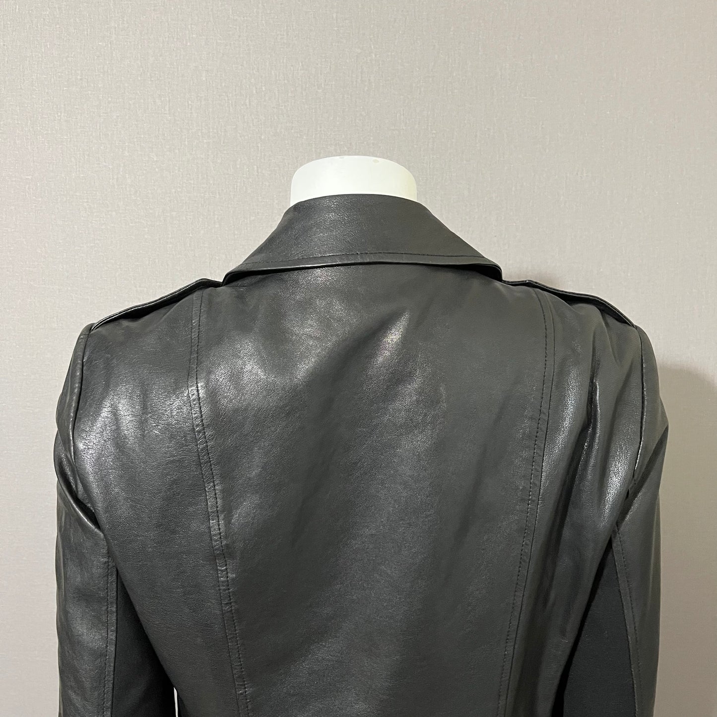DKNY Lamb Skin Leather Moto Jacket Sz-Medium