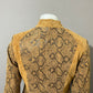 Vintage CHI-Carlos Falchi Brown Snake Scale Print Suede Leather Jacket Sz-Xtra Small