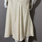 Lauren Ralph Lauren Cream | Stripe Fit & Flare Linen Skirt Sz-12