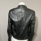 Leather Yvonne & Marie Silver Studded Black Moto Leather Jacket Sz-6 Small