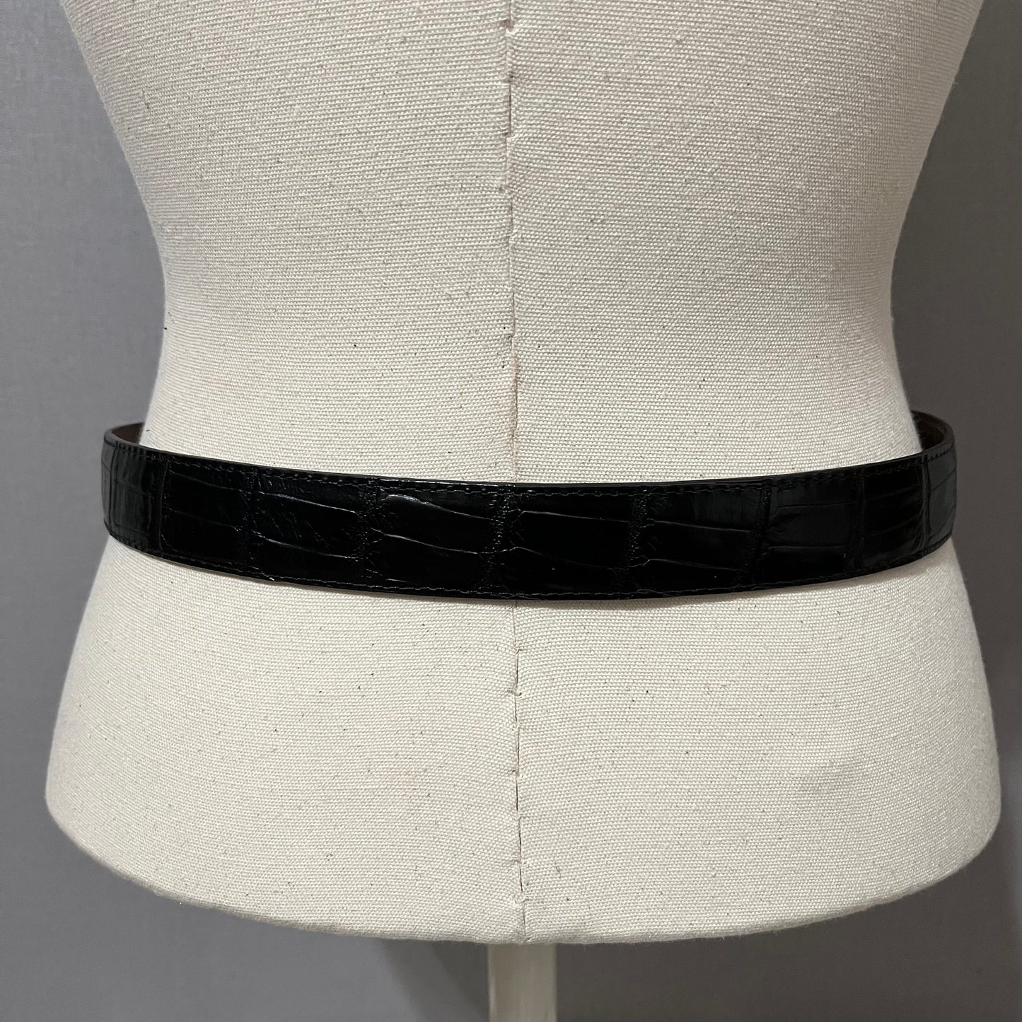 Vintage Brighton Silver Buckle Reversible Black/Brown Leather Belt Sz-Large