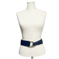 White House Black Market Navy Wide With Square Silver Buckle Sz-Medium