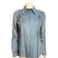 Dana Buchman Blue Suede Leather Shirt Size 6