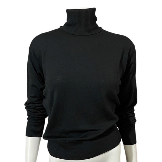 Ralph Lauren Black 100% Wool Classic Turtleneck Sz-Medium