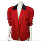Evan Picone Red With Navy Velvet Collar Blazer Sz-18W