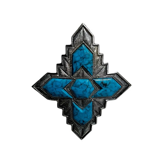 Sarah Coventry Turquoise | Silver Brooch