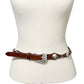 Tony Lama Brown Leather Silver Hardware/Buckle Skinny Belt Sz-32
