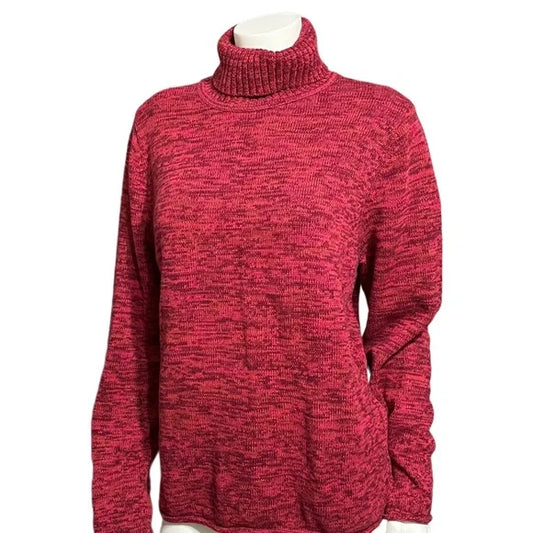 Jeanne Pierre Burgundy Red Turtleneck Sweater Size XL