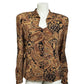 Dana Buchman Brown Paisley Silk Blazer Top
