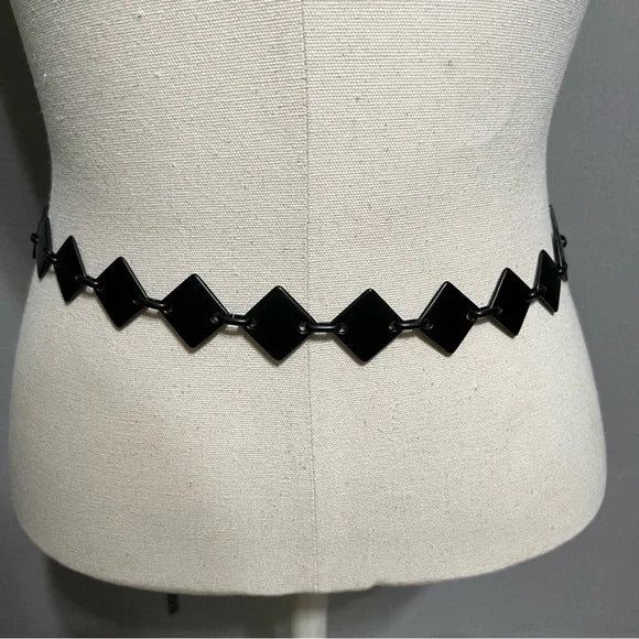 Black Diamond Shape Chain Belt