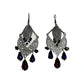 Silver Purple Dangle Earrings