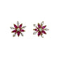 Pink | Gold Flower Stud Earrings