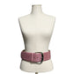 WHBM Pink Textured Extra Wide Silver Buckle Belt Sz-Medium/Large