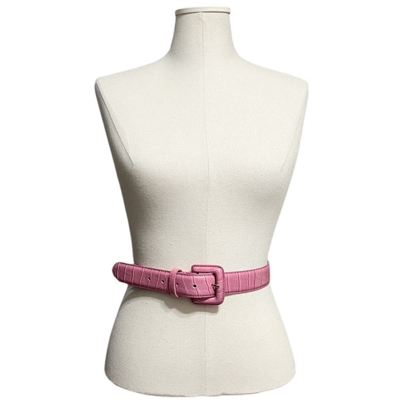 Perry Ellis Pink Textured Leather Belt Sz-Medium