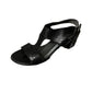 Stuart Weitzman Black Textured Leather Open Toe Sandals Sz-6.5 M
