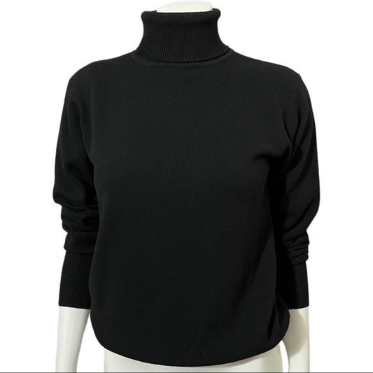 Ralph Lauren Black Lambswool | Cashmere Turtleneck Sz-Large