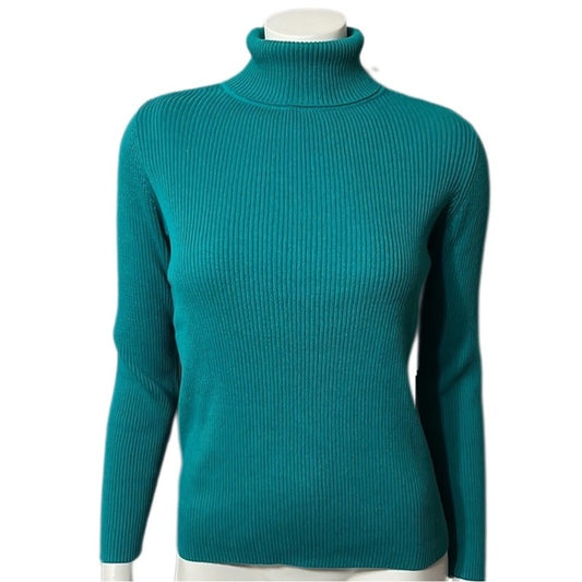 Appleseed’s Green Ribbed Turtleneck Sweater Sz-Small