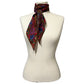 Red Floral Silk Scarf