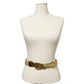 Gold Leather With Pearl Beaded Belt Sz-Medium-Large