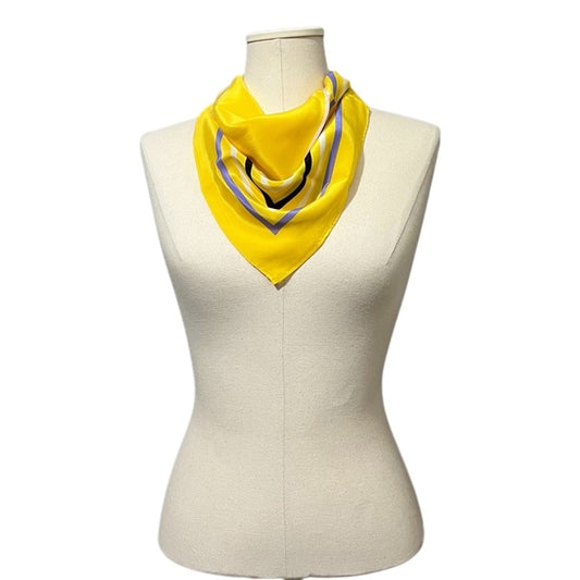 Elaine Gold Yellow Stripe Silk Scarf