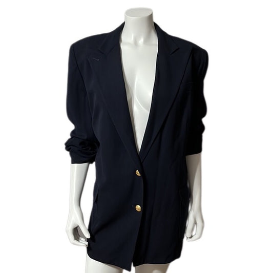 Lauren Ralph Lauren Navy 100% Pure New Wool Blazer Sz-14W