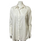Chico’s White Cotton No Iron Button Front Shirt Sz-1 (Medium)