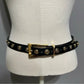 The Limited Lion Head Leather Skinny Belt
