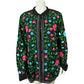 National since 1952 Black with Floral Embroidery Shirt Sz -2X