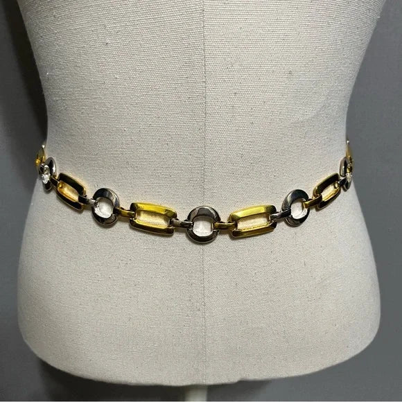 Gold And Silver Metal Chain Belt Sm/Med
