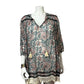 Roller Rabbit Pastel Paisley Floral 3/4 Sleeve Top Sz Medium