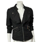 Katherine New York Black Cotton Zip Up Lightweight Jacket Sz- Small