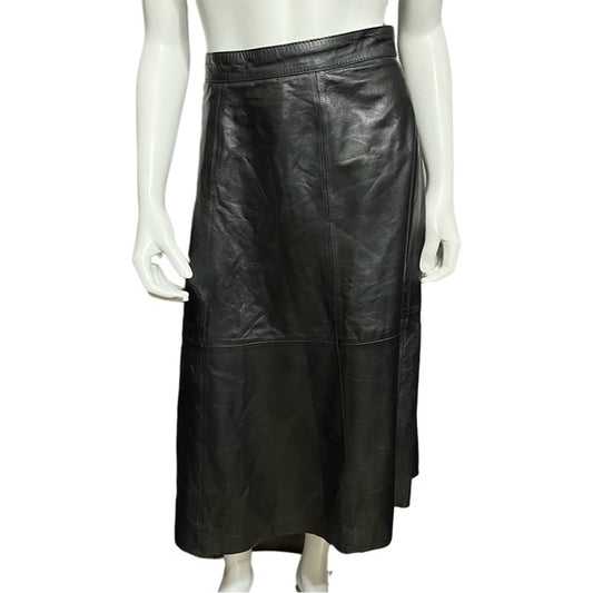 Jessica London Leather Fit & Flare Skirt Sz-20W