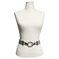 Silver With Oval Buckle With Stretch Belt Sz-Small/Medium