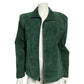 Vintage Arella Green Suede Leather Zip Up Jacket Sz-Large