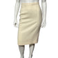 Vintage Chanavee Cream Wool Pencil Skirt Sz-4