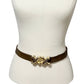 Vintage Accessocraft Taupe Double XX Skinny Leather Adjustable Belt