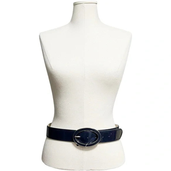 Loft Patent Leather Navy Belt Sz-Medium