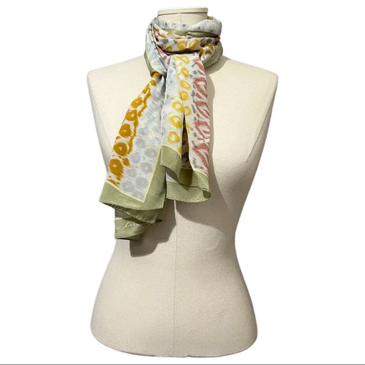 Anne Klein Ikat Print Silk Scarf