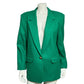 Alfred Dunner Emerald Green 100% Wool Blazer Sz-12