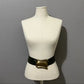 Vintage Green Leather With Large Square Adjustable Buckle Sz-Large