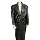 Vintage Charles Klein Black Leather Longline Coat