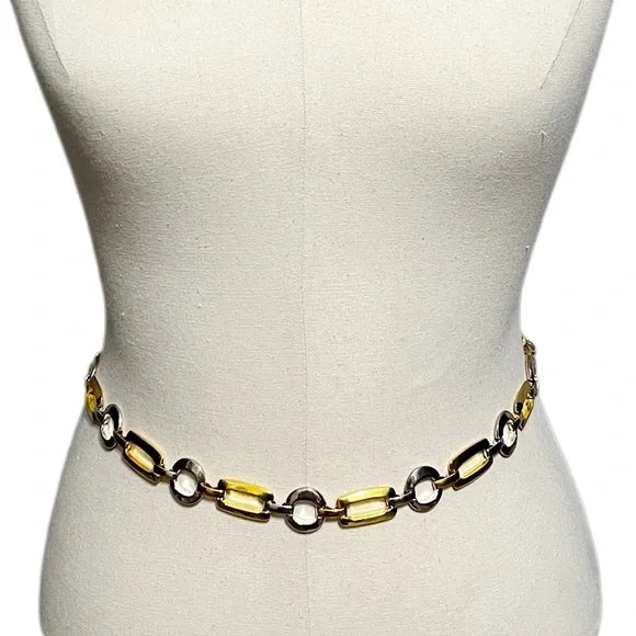 Gold And Silver Metal Chain Belt Sm/Med