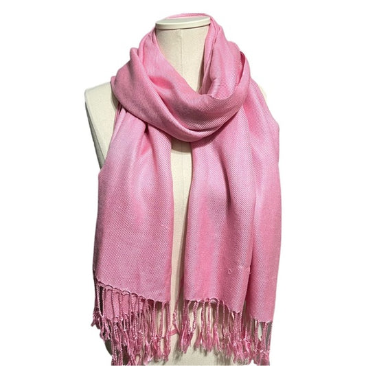 Pashmina Pink Silk Scarf