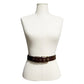 Tommy Hilfiger Burgundy Leather Antique Gold Buckle Belt Sz-Medium